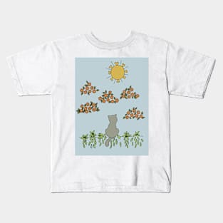 Cat watching sun Kids T-Shirt